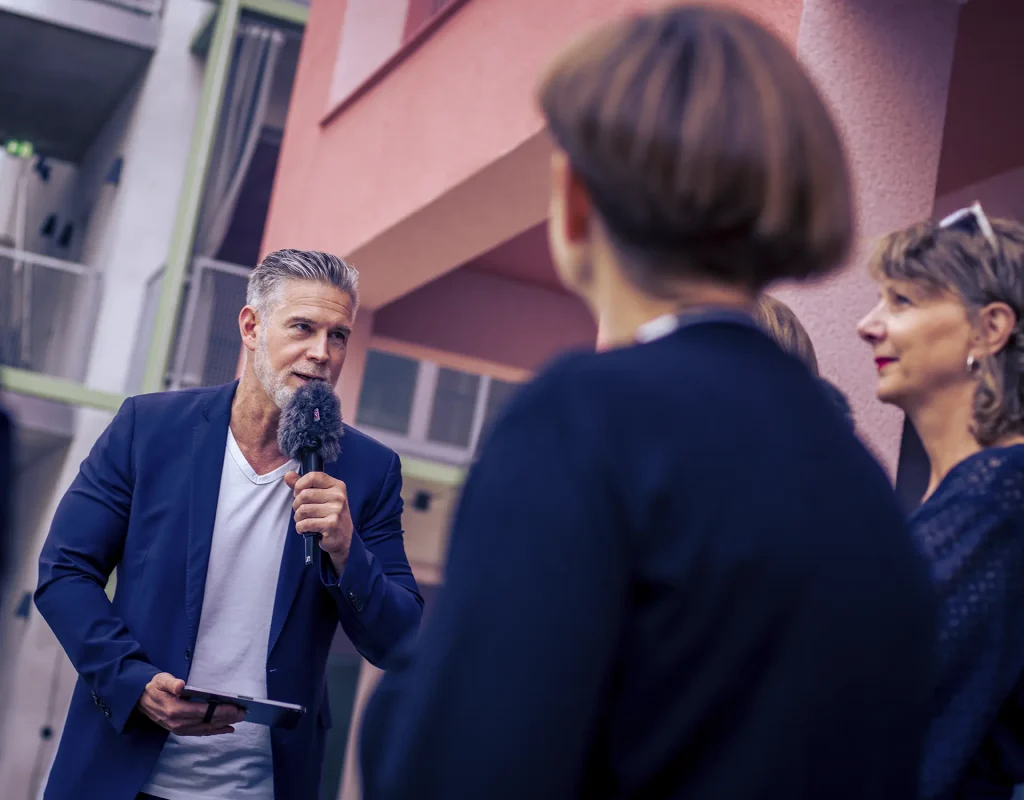 Talk beim Grand Opening im Kreativ Quartier Potsdam | Foto: Karoline Wolf